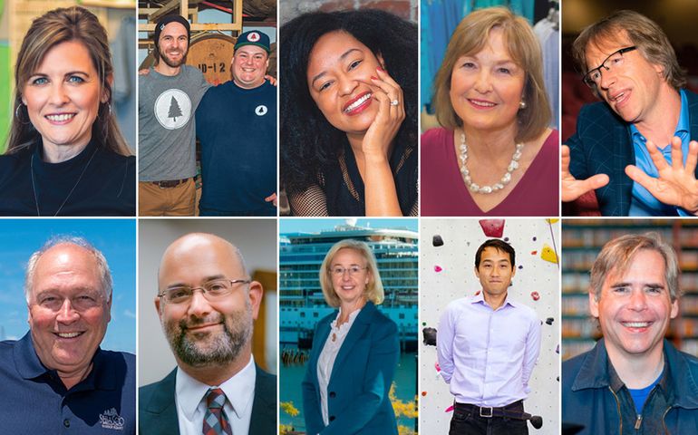 Photo collage of 10 Mainebiz "On the Record" interviewees in 2009.
