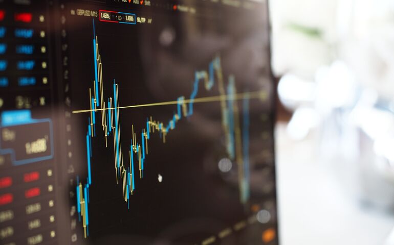 Screen at a stock exchange 