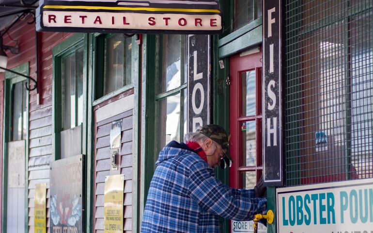 Photo of person outside Harbor Fish Market in Portland