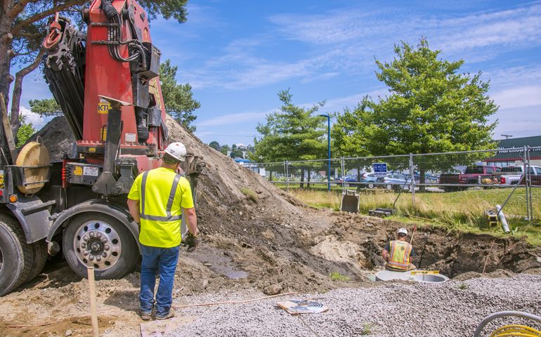Work site photo from Woodard & Curran, pump station 