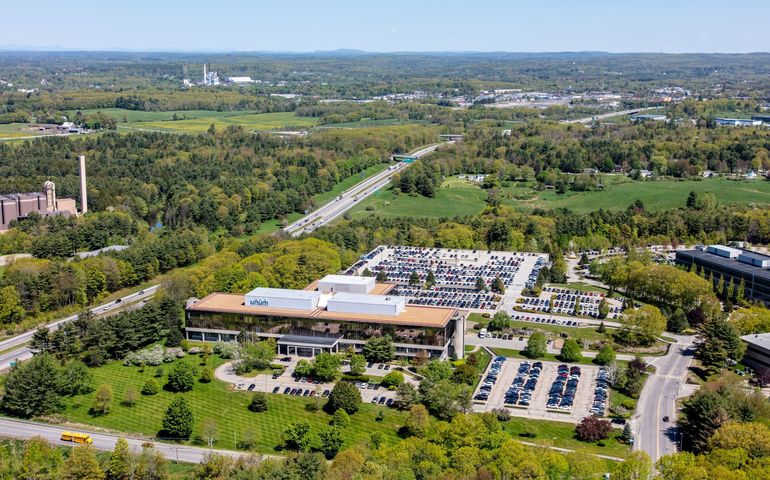 aerial view of office campus