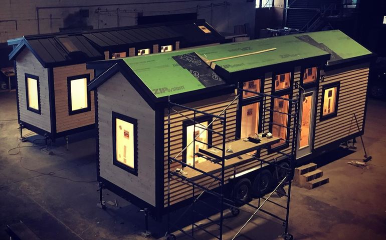 tiny homes on display