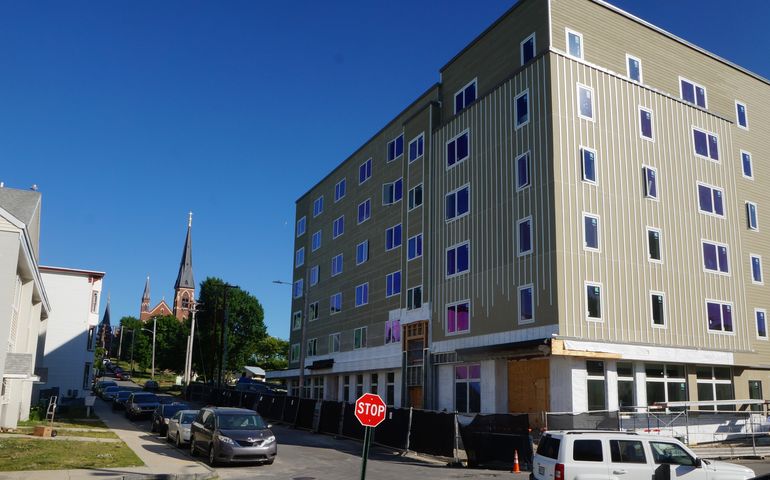 A large under construction housing complex