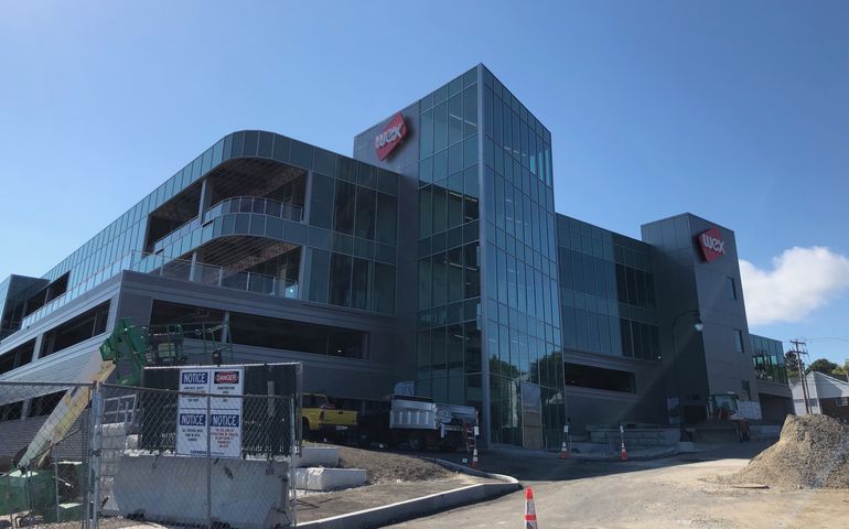 Front of new WEX building in Portland (construction site).