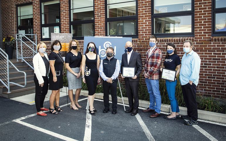 Group photo of Coffee By Design founder and winners of Rebel Blend grants