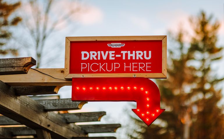 Allagash Brewing Drive-Thru sign 