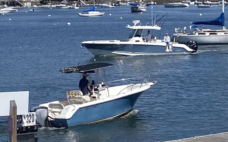 Boaters on Sebago Lake 