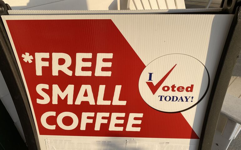 C Salt sign on election day 