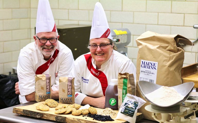 Two Sodexo chefs in the kitchen