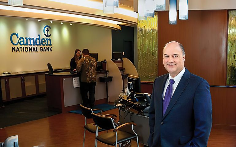 Greg Dufour inside a bank branch 