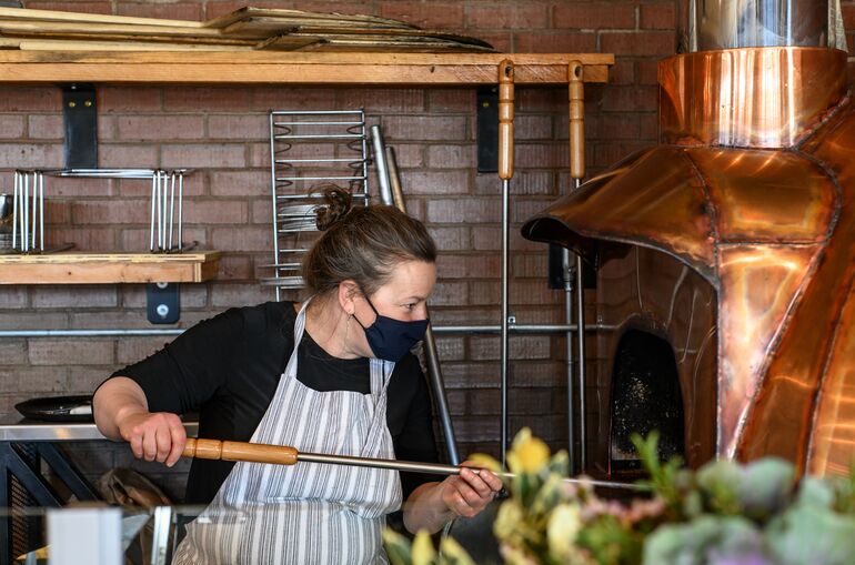 Bread baker at work