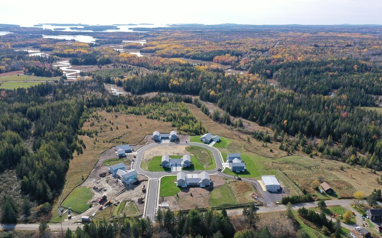 aerial of houses
