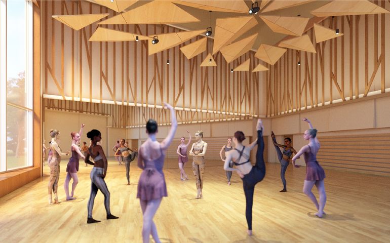 Dancers in a studio (rendering) 