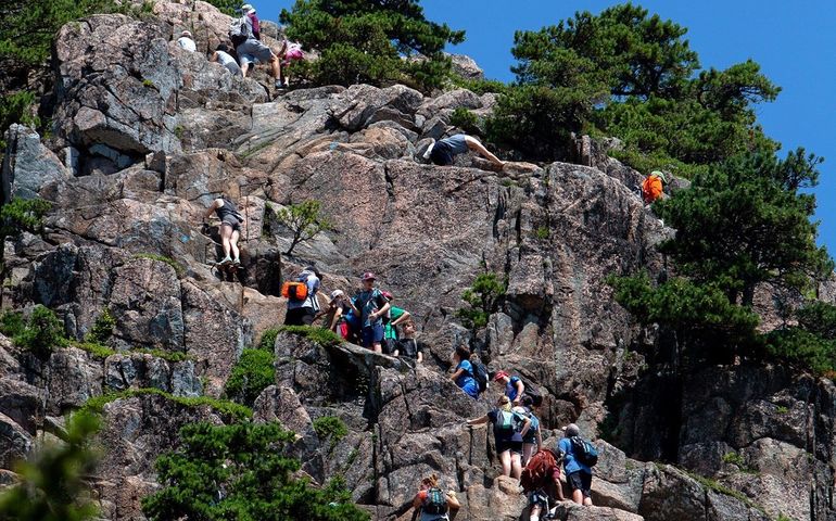 hikers on trail