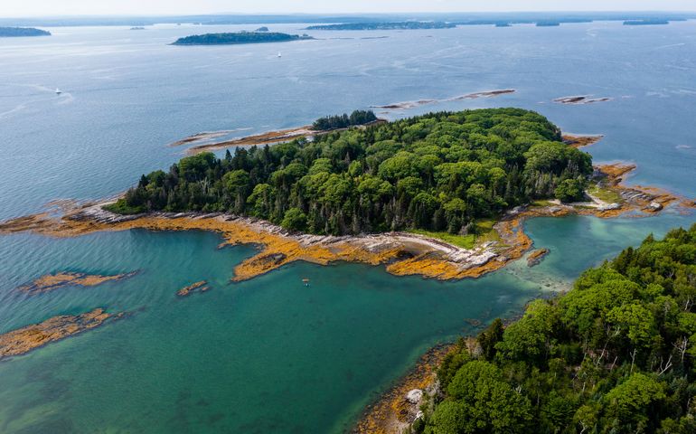 aerial island view 