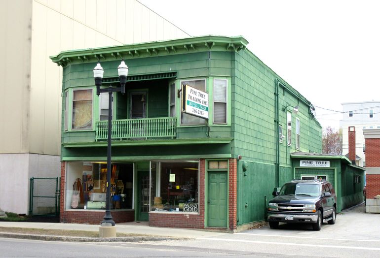 small shop with truck