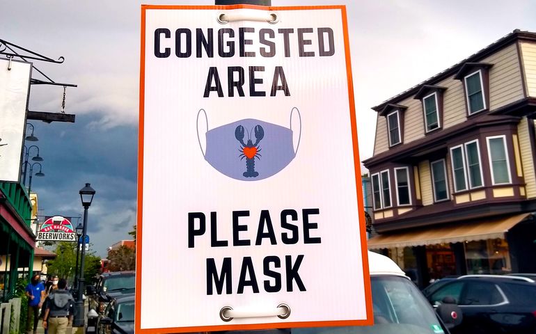 sign on lampost
