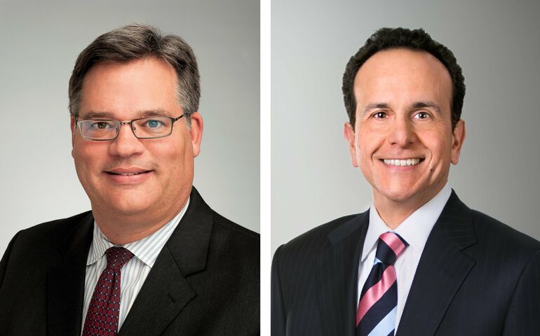 2 portraits (headshots) of managing partners 