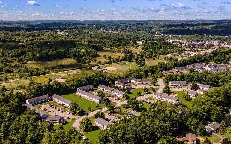 aerial of buildings