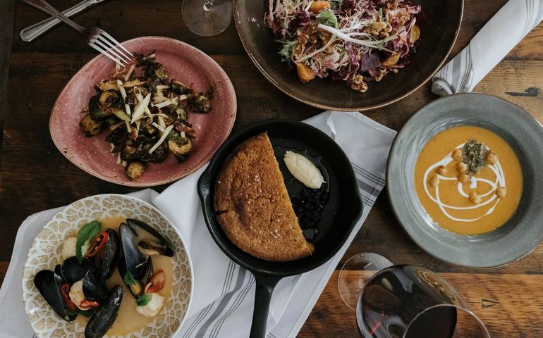 Assortment of cooked dishes 