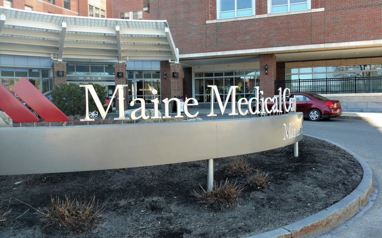 entrance sign at maine med