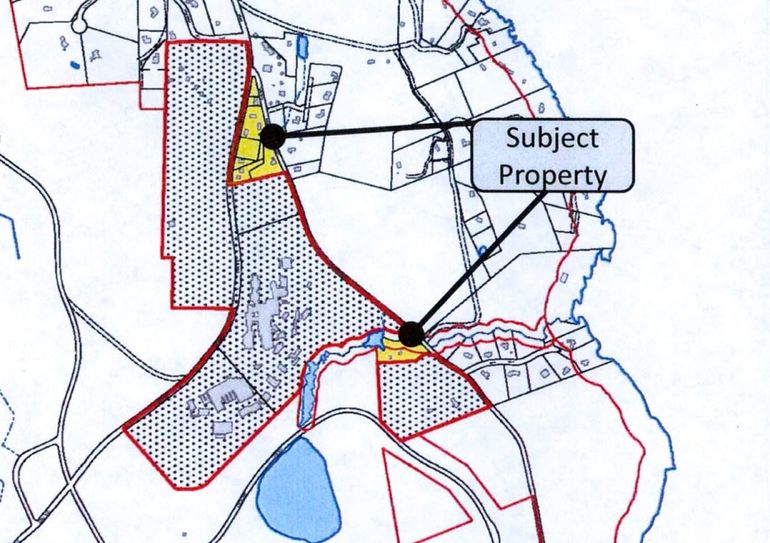 drawing of map with lines and dots