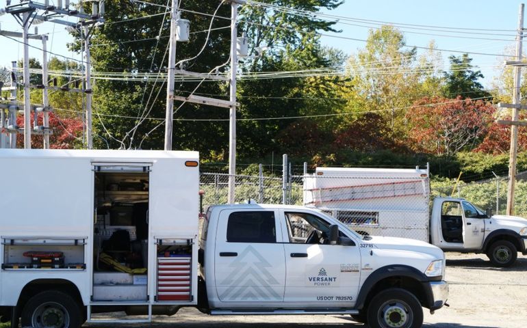 2 utility trucks