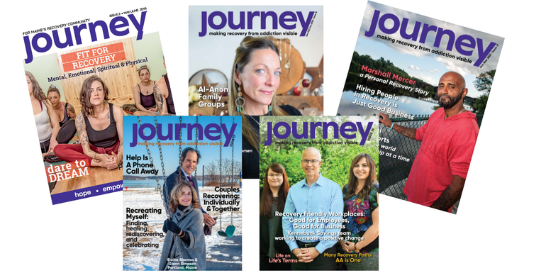 Five Journey magazine covers 