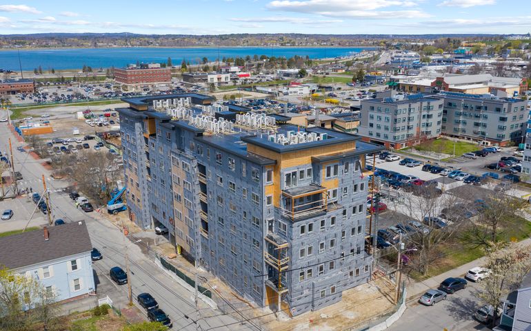 aerial of building under construction