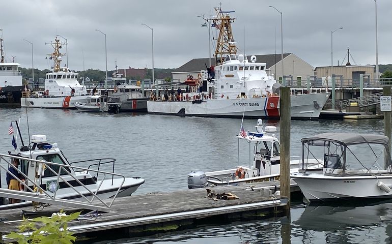 Coast Guard boats at Portland dock