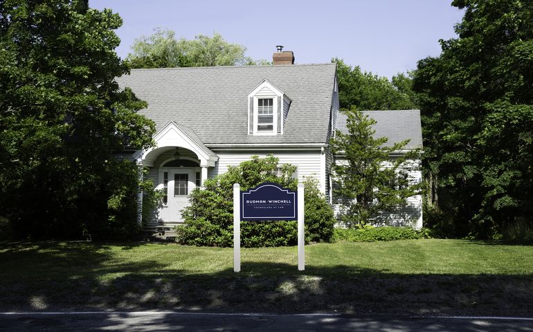 building and sign