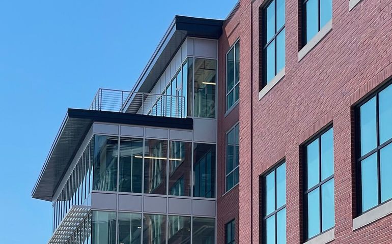 top floors of 2 buildings