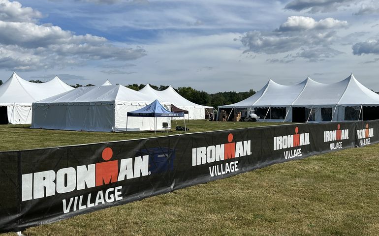 Ironman village where athletes will be 