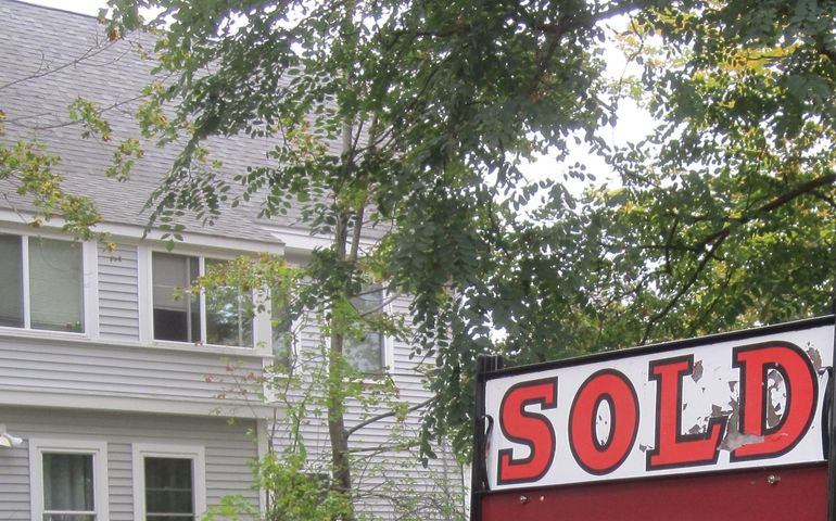 house and sign