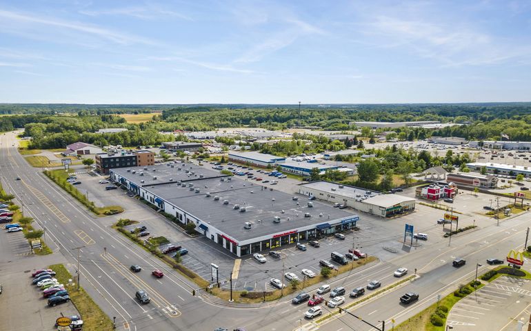 aerial of shopping center