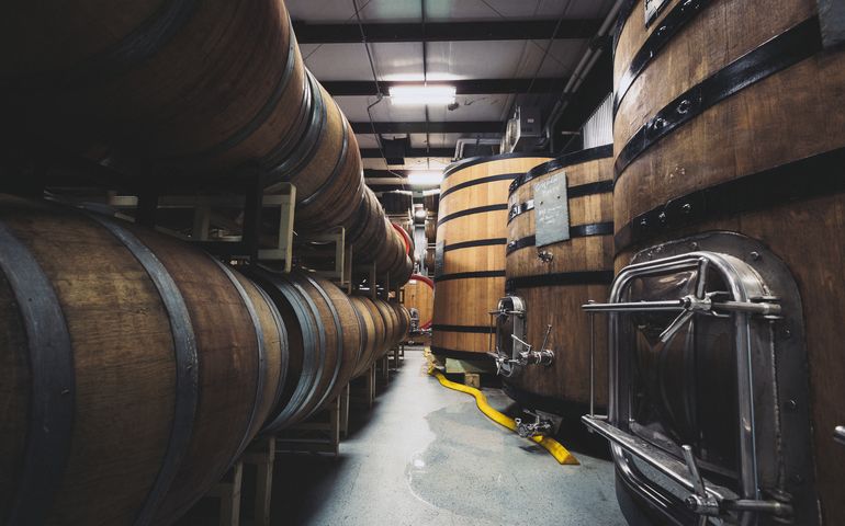 Allagash barrel room