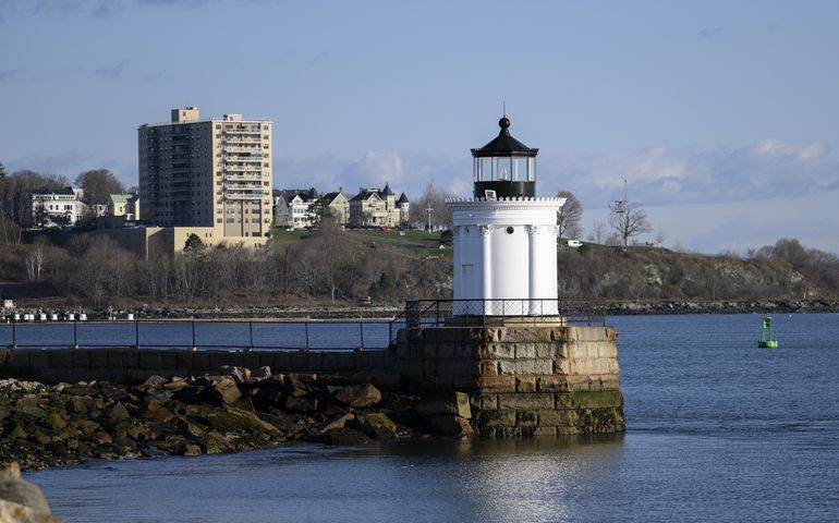 Bug Light lighthouse on the water
