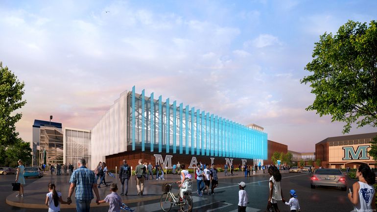 UMaine exterior building rendering 