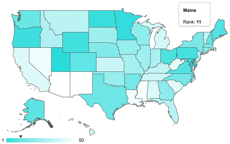WalletHub map graphic 