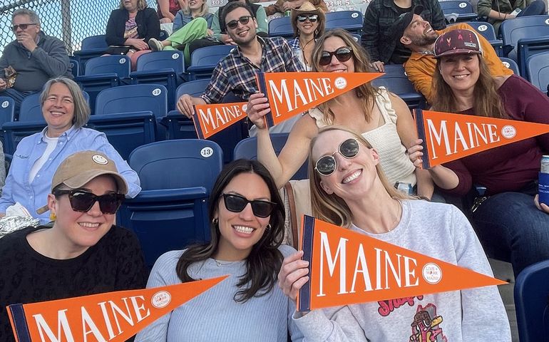 people at a baseball game 