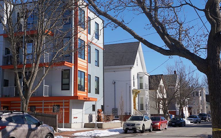 apartment buildings