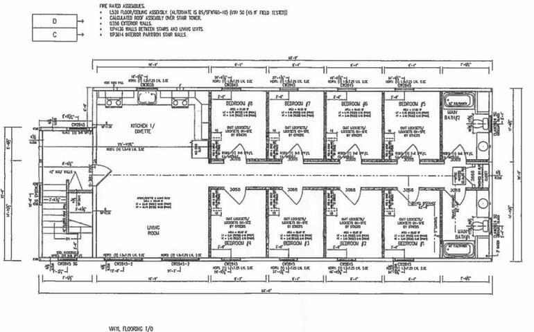 line drawing of rooms