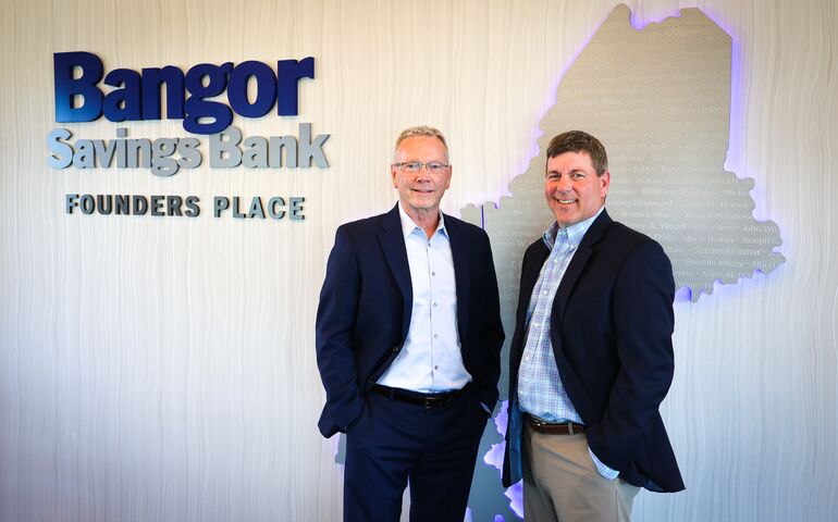 Two guys at Bangor Savings Bank