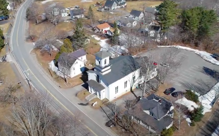 aerial of church