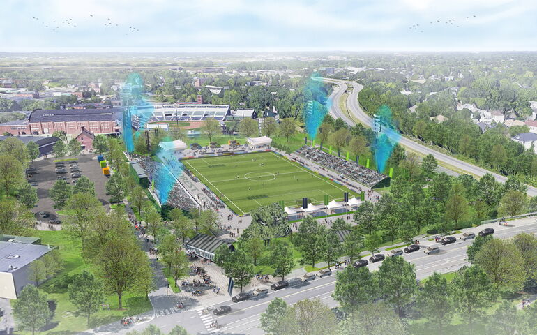 Stadium aerial rendering 