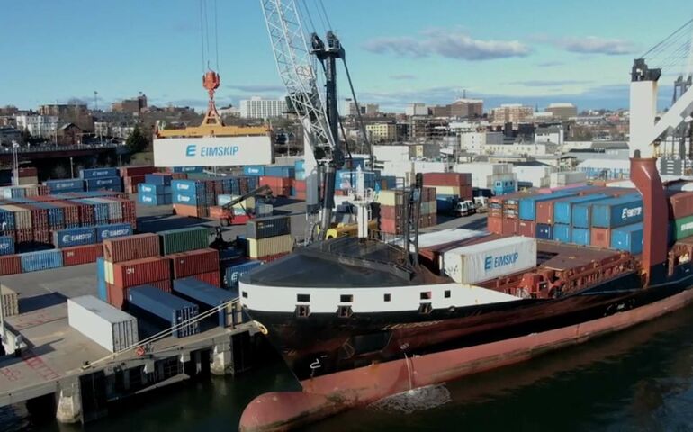 port with ships and cargo containers