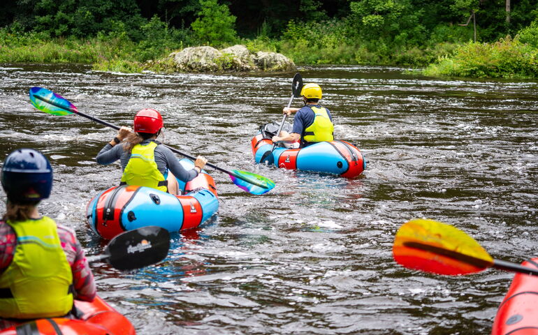 People in kayaks 