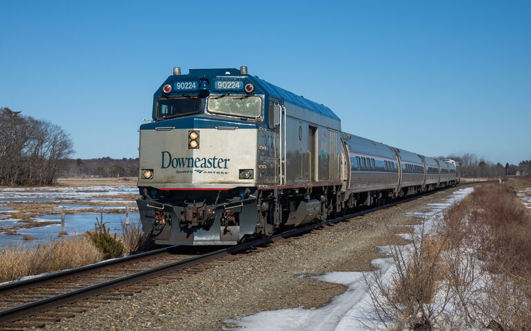 Train on the track 