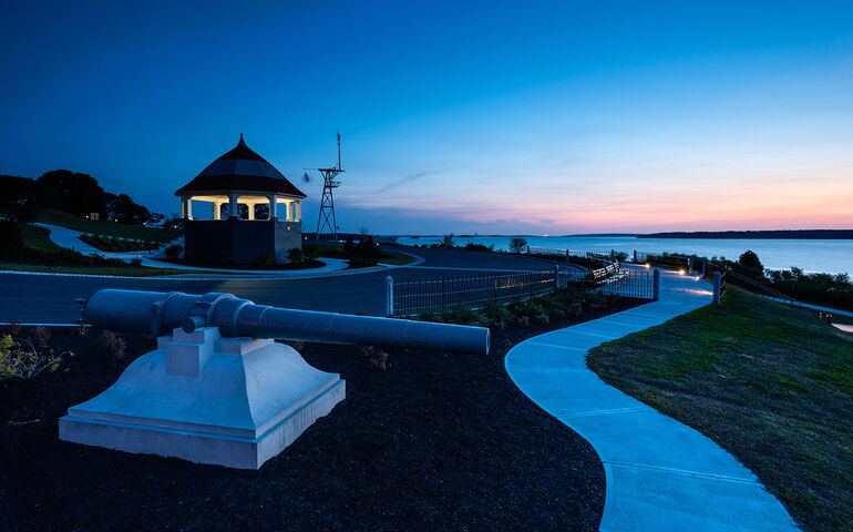 Fort Allen at dusk 