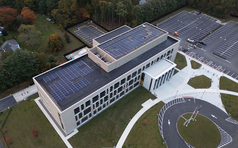 solar panels on a roof